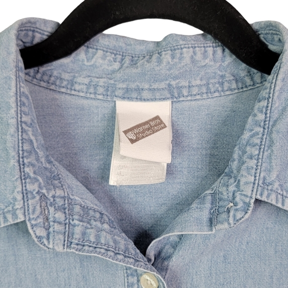 Warner Bros Looney Tunes Vintage 90's Sylvester & Tweety Bird Button Down L - Picture 11 of 15